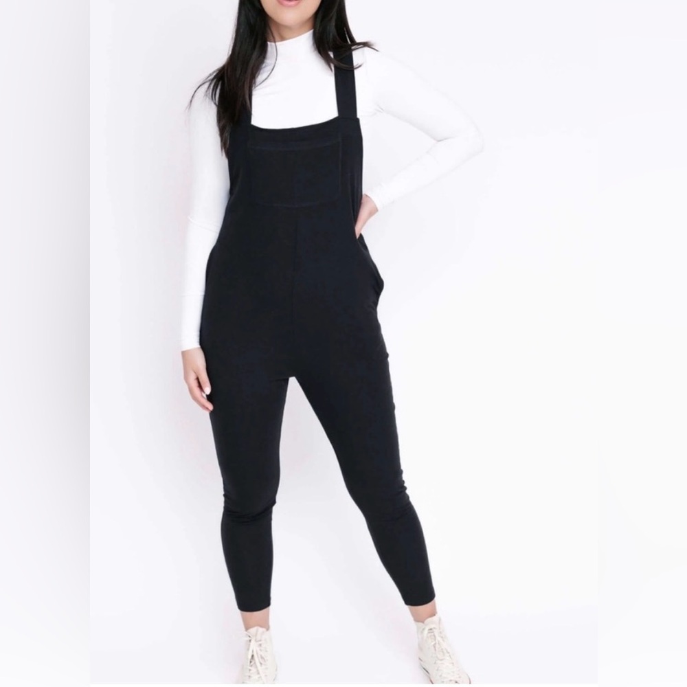 Smash + Tess Black Slim Jumpsuit Overalls